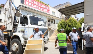 Güzelbahçe’de terk edilmiş Otizm okulu boşaltıldı