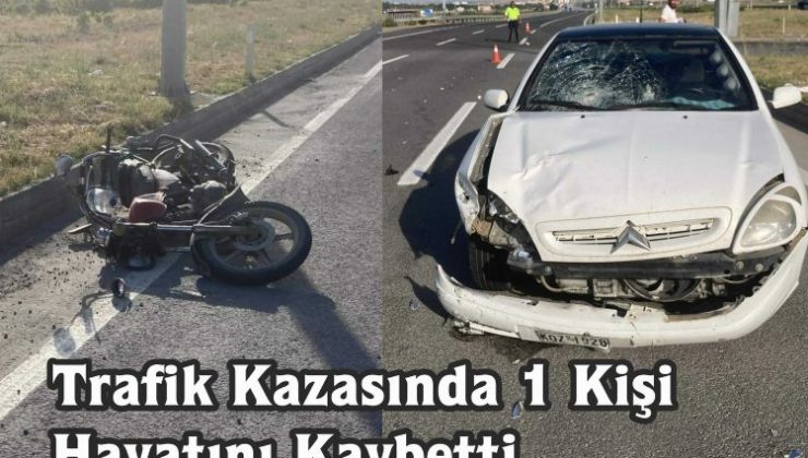 İpsala da trafik kazasında motosiket sürücüsü yaşamını kaybetti