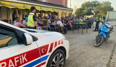 Beğendik’te motosiklet sürücülerine kurallar hatırlatıldı