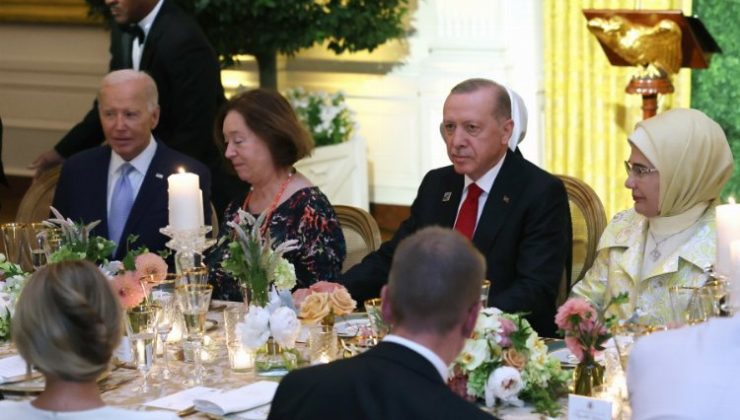 Cumhurbaşkanı Erdoğan,  Biden’ın resmi yemeğinde