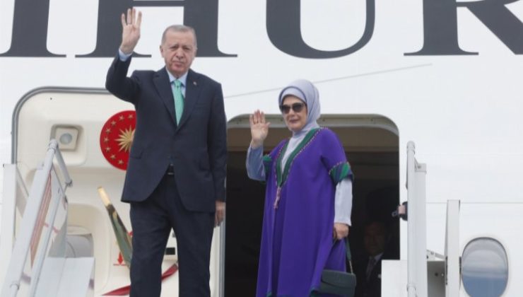 Cumhurbaşkanı Erdoğan Kazakistan’dan ayrıldı