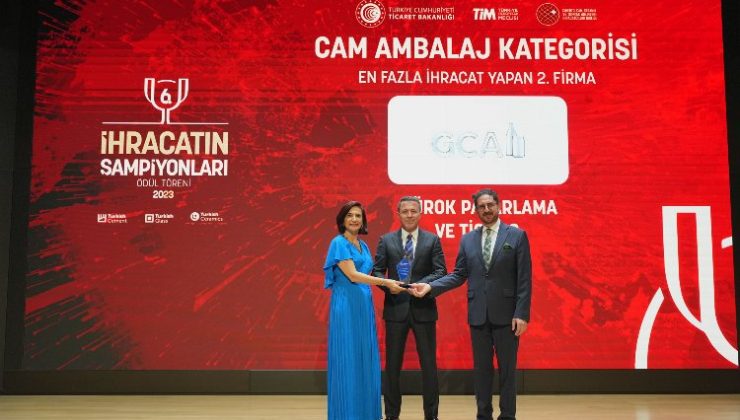 GCA, TİM ihracat şampiyonları listesinde 2’ncilik ödülüne layık görüldü