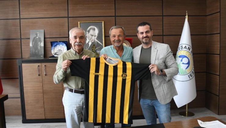 Keşanspor başkan adayı  Şeref Aldanmaz,  Mehmet Özcan’ı ziyaret etti