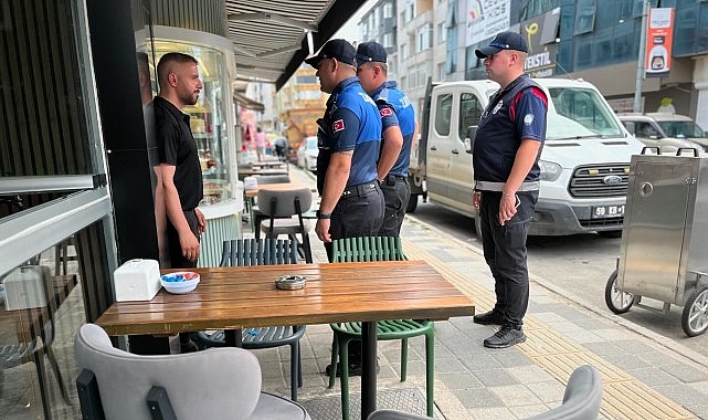 Saray Belediyesi Kaldırım işgali yapan esnaf uyarıldı