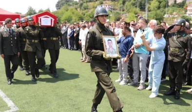 Şehit Er  Ahmet Saygın yapılan törenle Yığılca’da toprağa verildi 