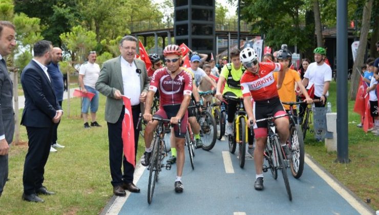 Trabzon’da pedallar kahramanlar için çevrildi