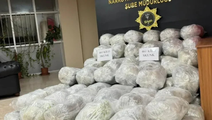 Şanlıurfa’da 461 kilo skunk ele geçirildi