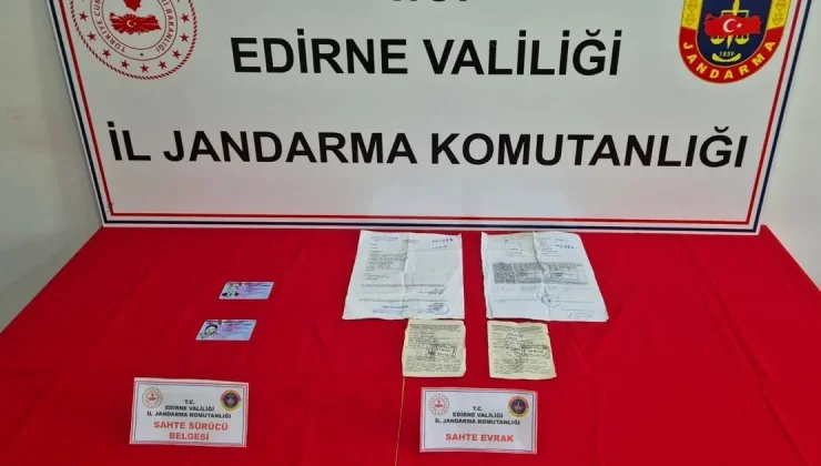 Edirne’de sahte belgelerle 3 kişi yakalandı