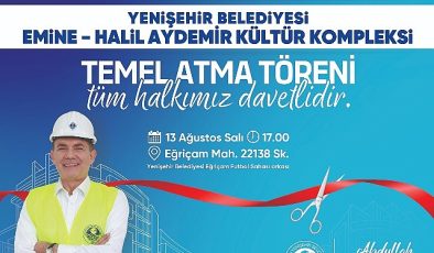 Yenişehir Belediyesi yeni kültür kompleksinin temelini yarın atıyor