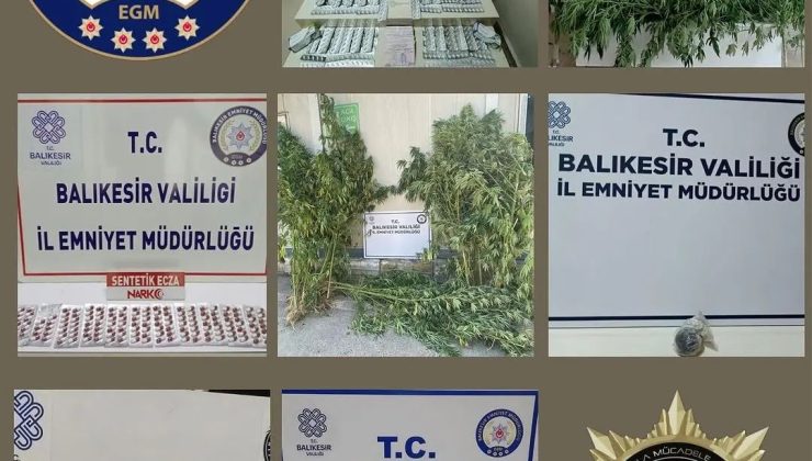 Balıkesir Emniyet Müdürlüğü tarafından Uyuşturucu Operasyonları Gerçekleştirildi