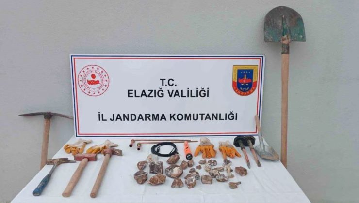 Elazığ’da kaçak kazı yapan şüpheli yakalandı…