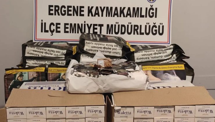 Ergene’de kaçak sigara operasyonu düzenlendi …