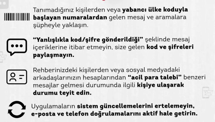 Günlük hayatta yaygın şekilde kullanılan mesajlaşma uygulamaları üzerinden gerçekleşebilecek dolandırıcılık girişimlerine DİKKAT! …