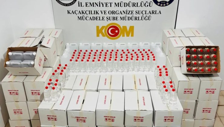 Samsun’da 2 ton etil alkol ele geçirildi…