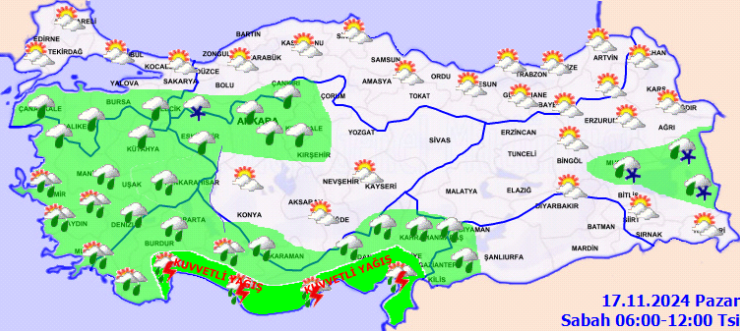 Meteoroloji uyardı! 'Kuvvetli' yağışlara dikkat!