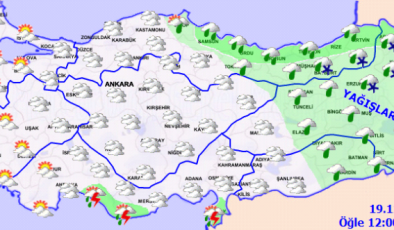 Türkiye geneli parçalı ve çok bulutlu… Doğu'da yağış var