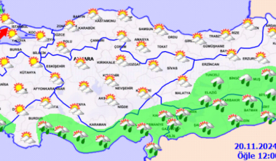 Meteoroloji'den 20 Kasım raporu… Kıyılarda yağmur Marmara'da kuvvetli rüzgar