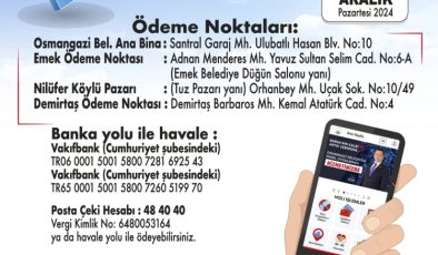 Bursa Osmangazi’nden vergi ödeme kolaylığı