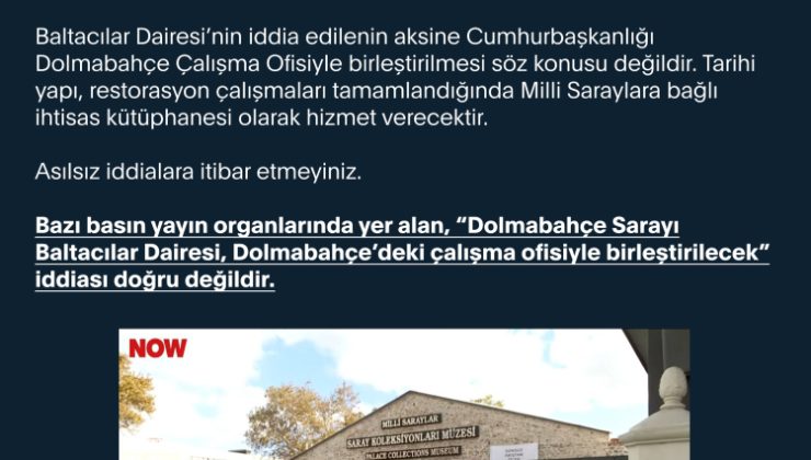 Baltacılar Dairesi nasıl kullanılacak? İletişim'den açıklama geldi…