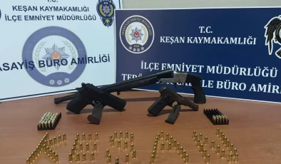 Keşan'da aranan şahıs saklandığı çiftlikte yakalandı